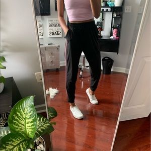 Black Striped Sweatpants